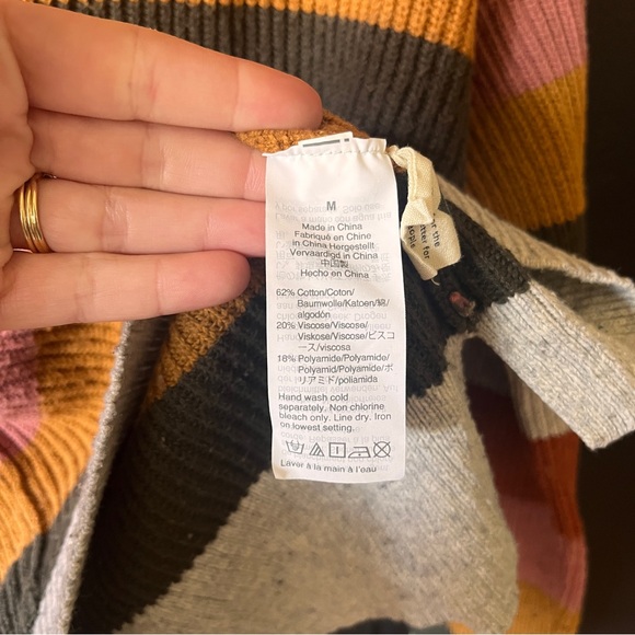 Madewell Striped Crew Neck Pocket Sweater - Picture 13 of 13